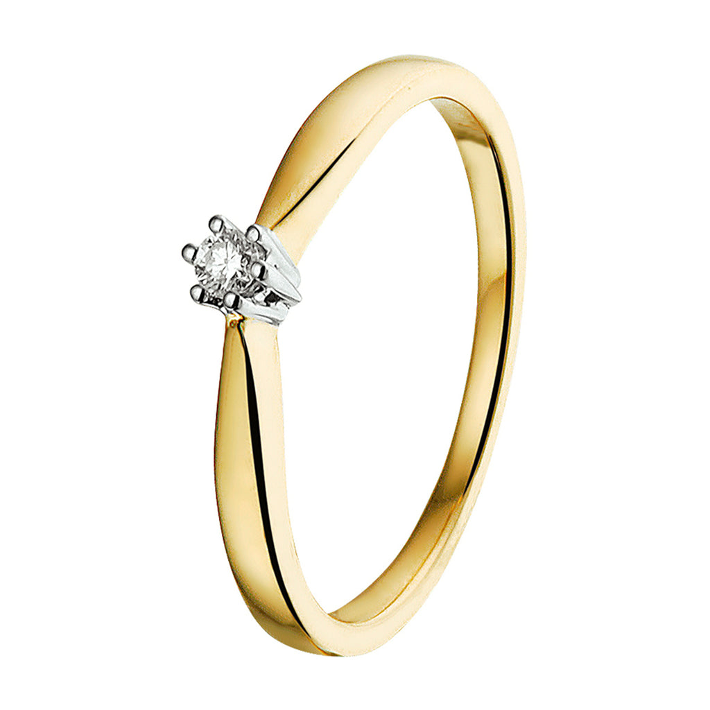 Ring diamant 0.05ct h si