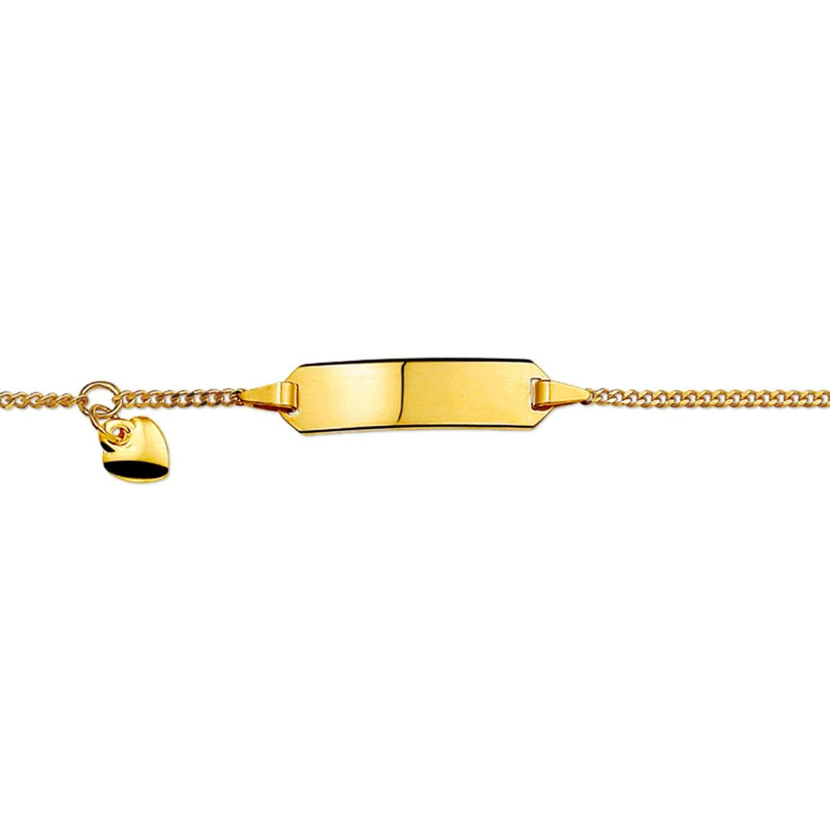 Graveerarmband hart gourmette plaat 5.0 mm
