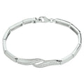 Zilveren armband - Zirkonia - 7 mm - 18.5 cm