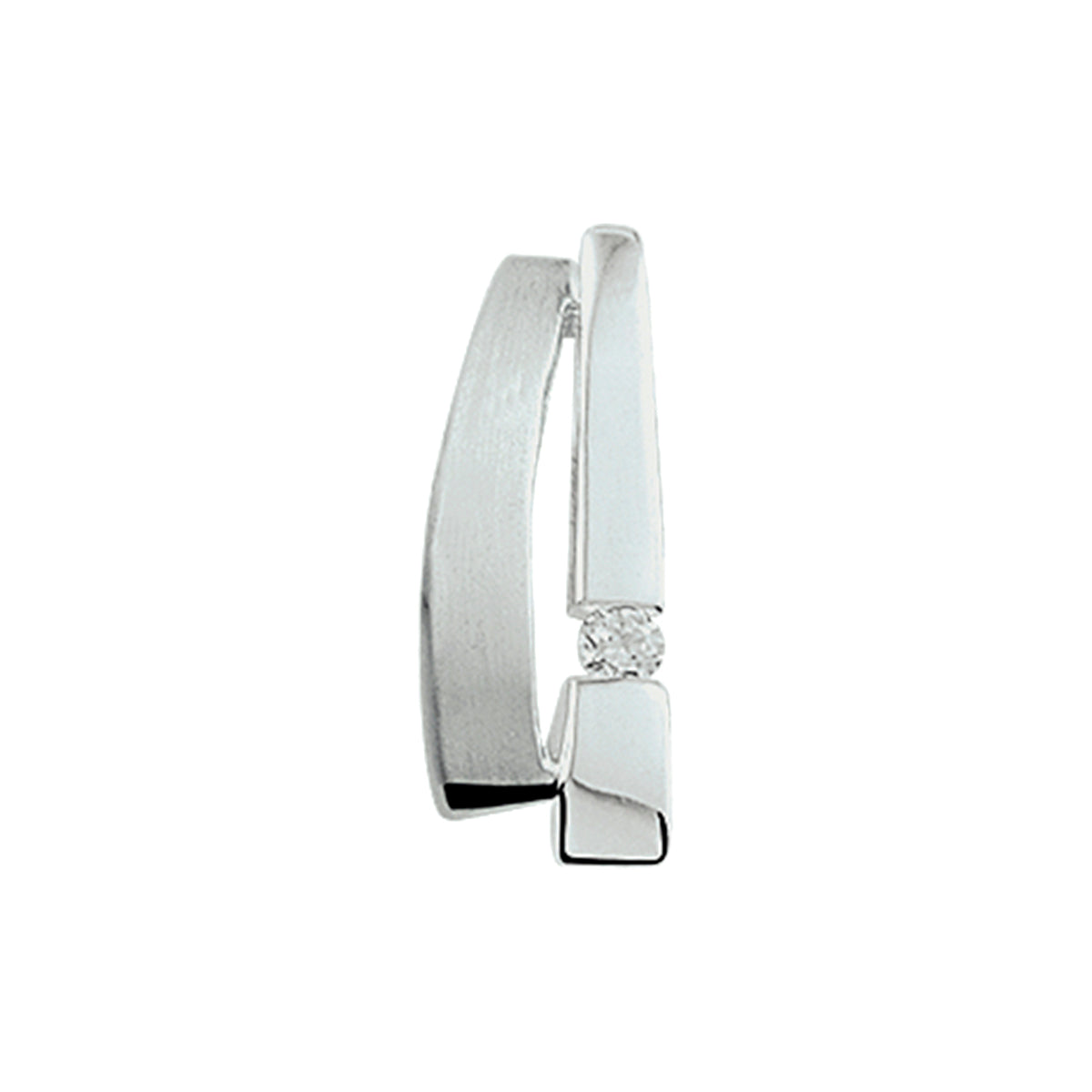 HANGER ZILVER MET ZIRKONIA DAMES