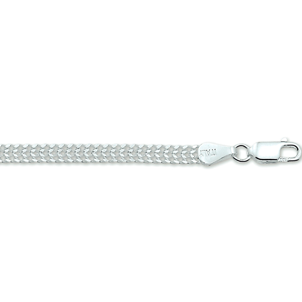 Armband gourmet schakel - zilver