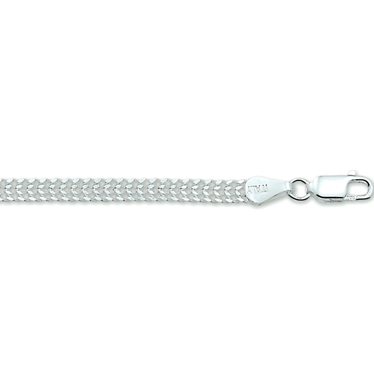 Armband gourmet schakel - zilver