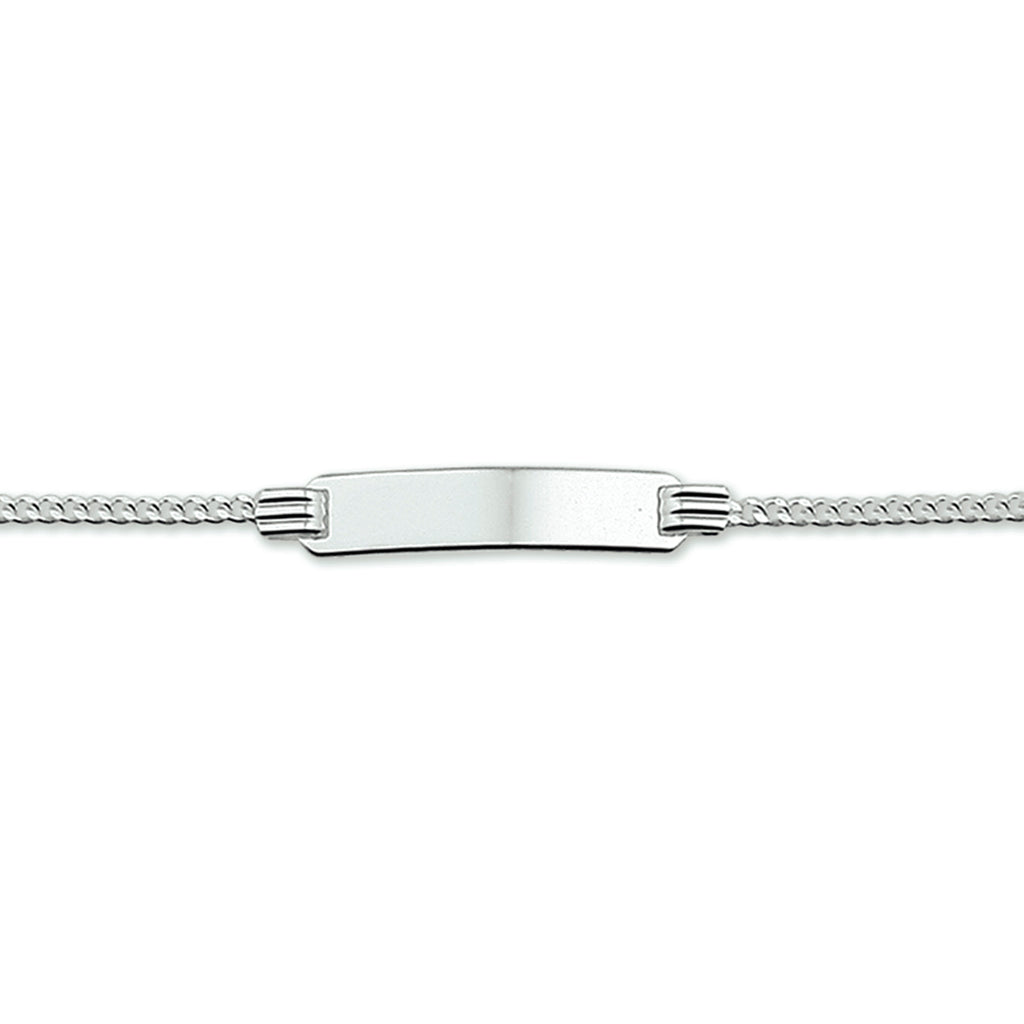 Graveerarmband gourmette 4-zijdes geslepen plaat 4.8 mm