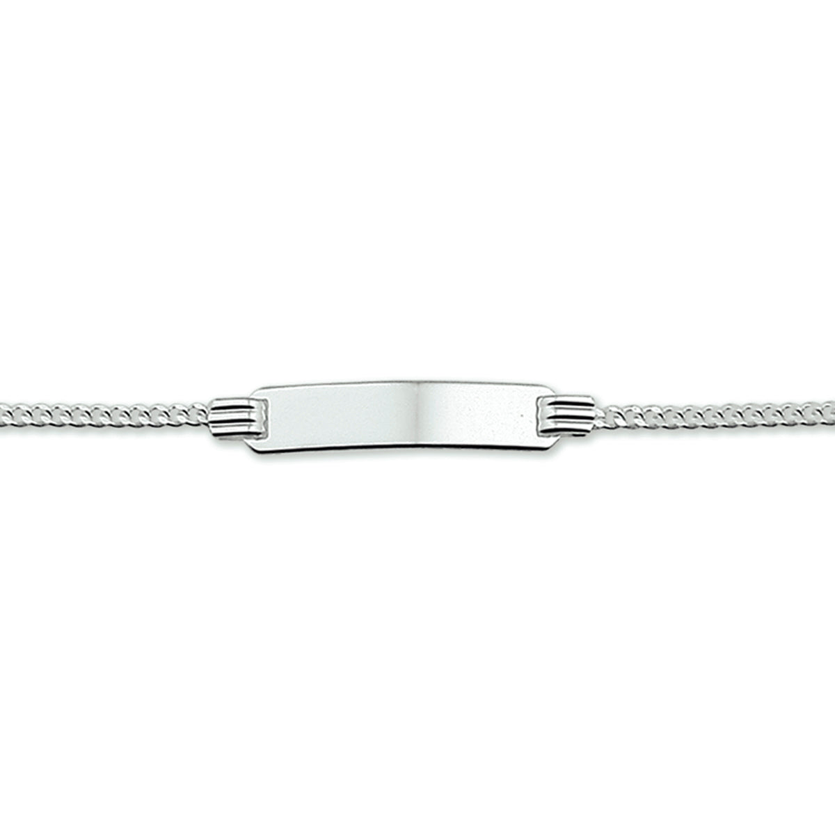 Graveerarmband gourmette 4-zijdes geslepen plaat 4.8 mm