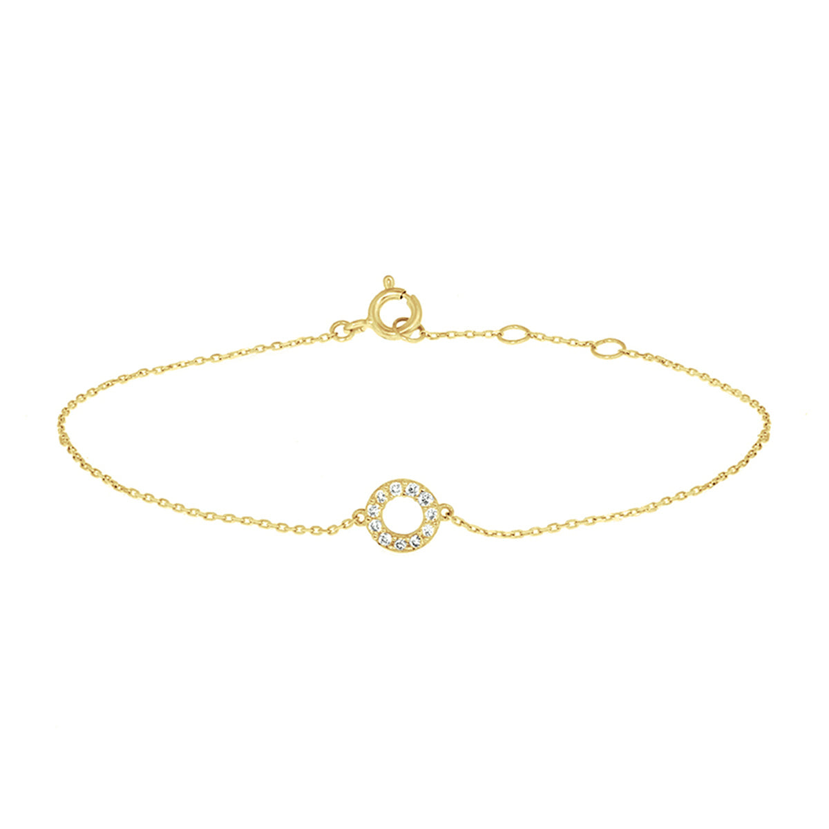 Armband rondjes zirkonia 16.5 - 18.5 cm
