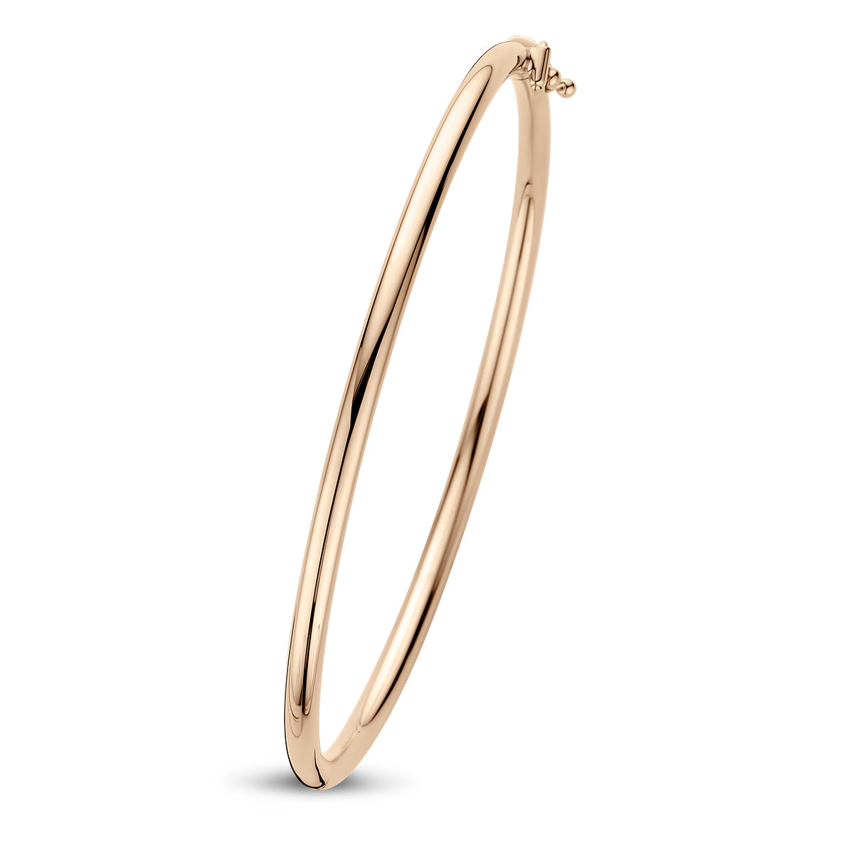 Rosegouden slavenarmband ronde buis 3mm