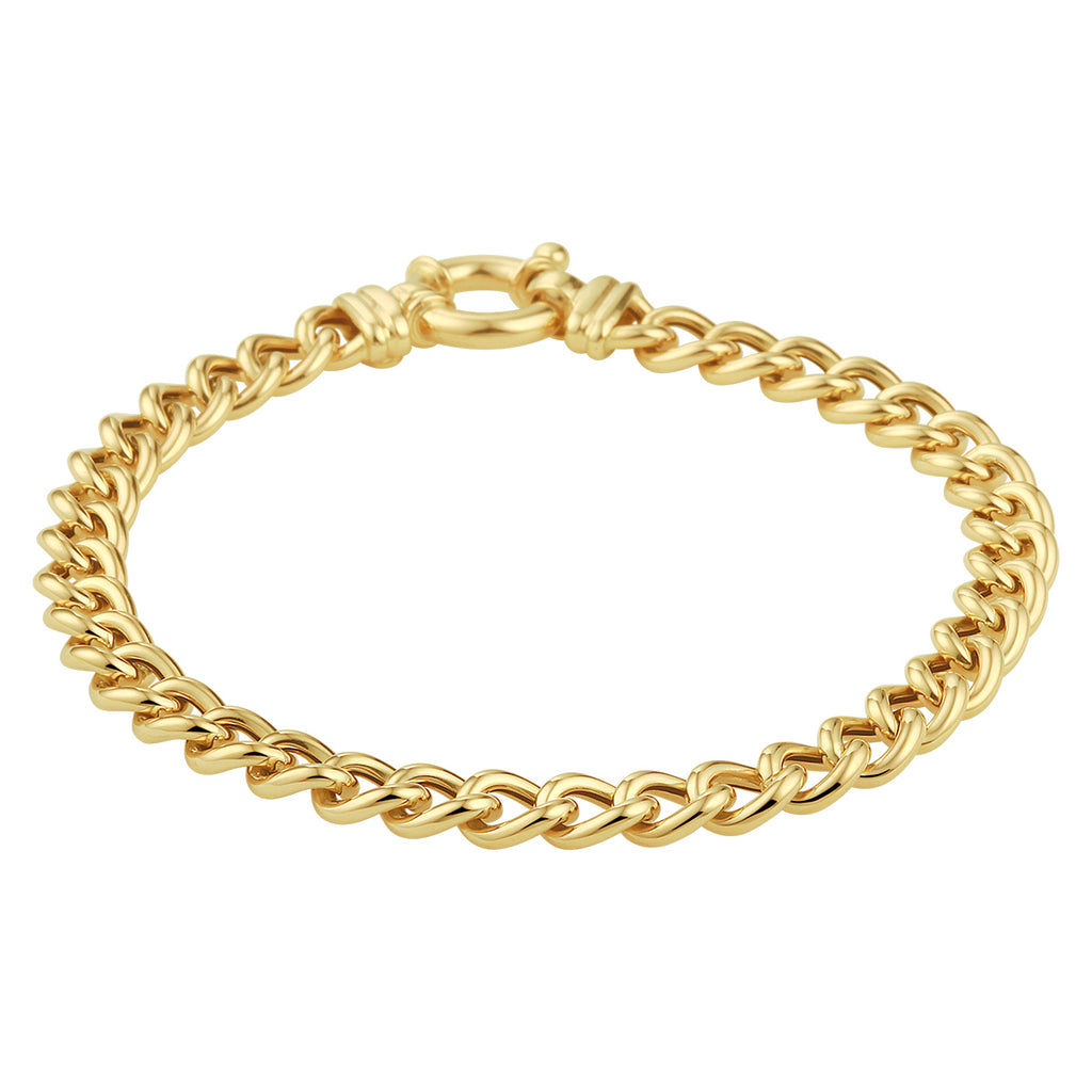 Armband gourmette 6.0 mm 19 cm met groot springslot