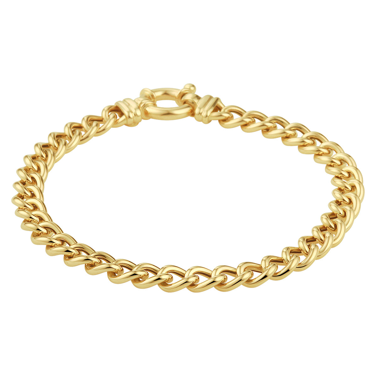 Armband gourmette 6.0 mm 19 cm met groot springslot