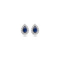 Oorknoppen saffier zirkonia 8.5 mm
