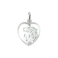 Hanger jongen hart gediamanteerd 16.5 x 16 mm