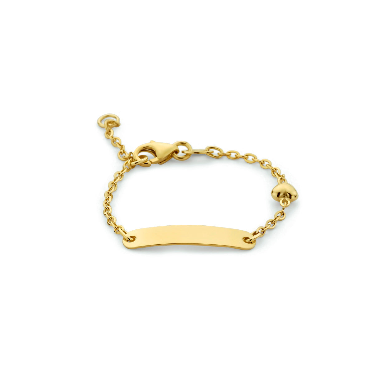 Graveerarmband hart plaat 4.0 mm