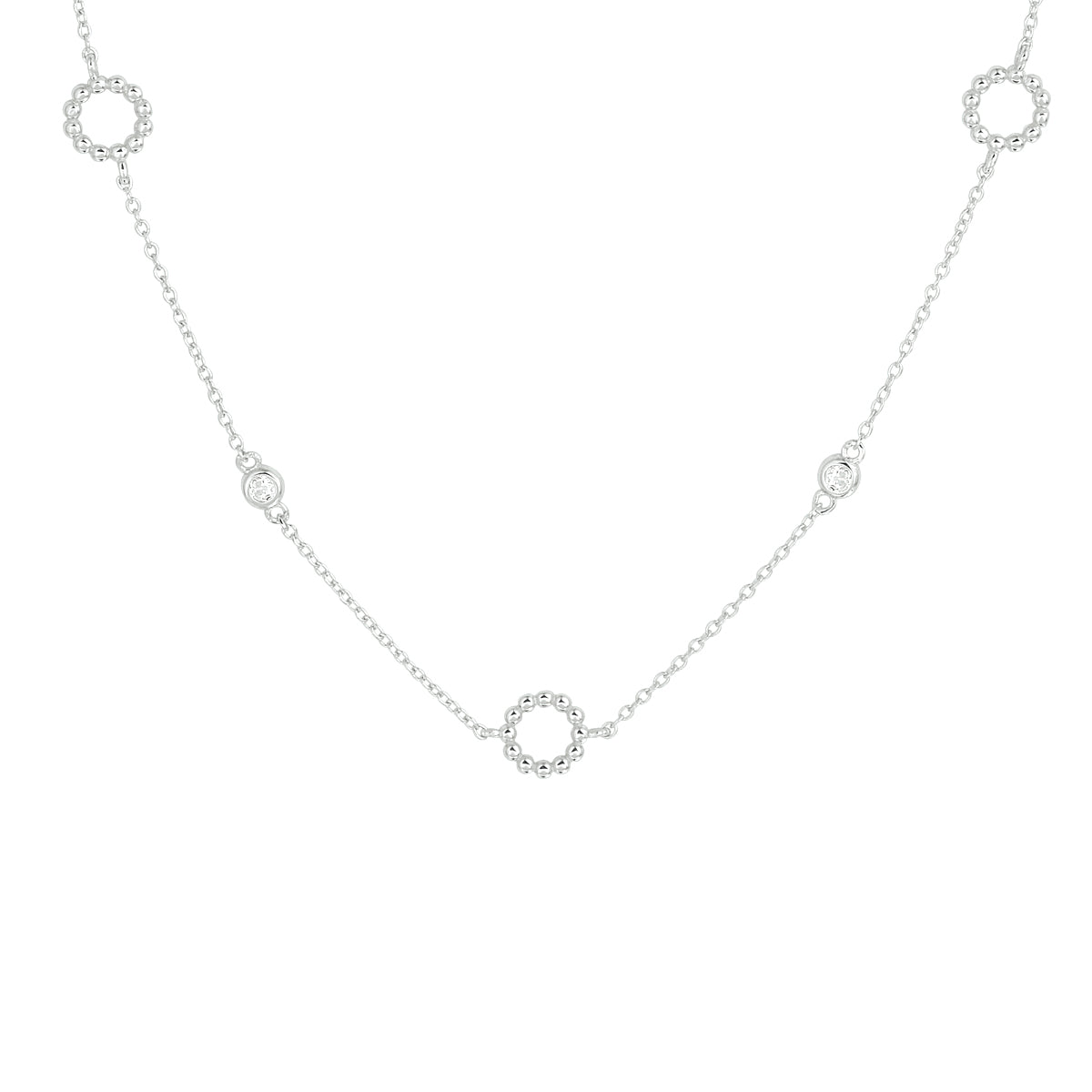 Collier zirkonia 41 + 4 cm
