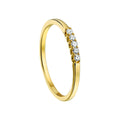 Geelgoud damesringen diamant-briljant
