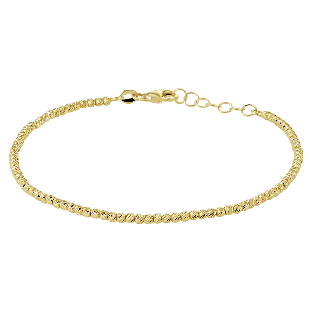 Armband bolletjes gediamanteerd 2.0 mm 17 + 2 cm