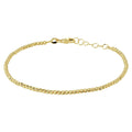 Armband bolletjes gediamanteerd 2.0 mm 17 + 2 cm
