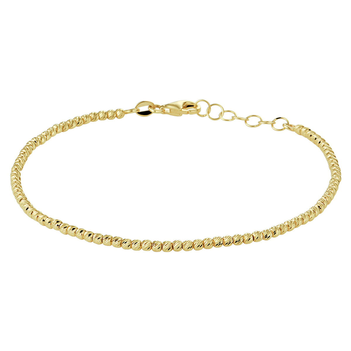 Armband bolletjes gediamanteerd 2.0 mm 17 + 2 cm
