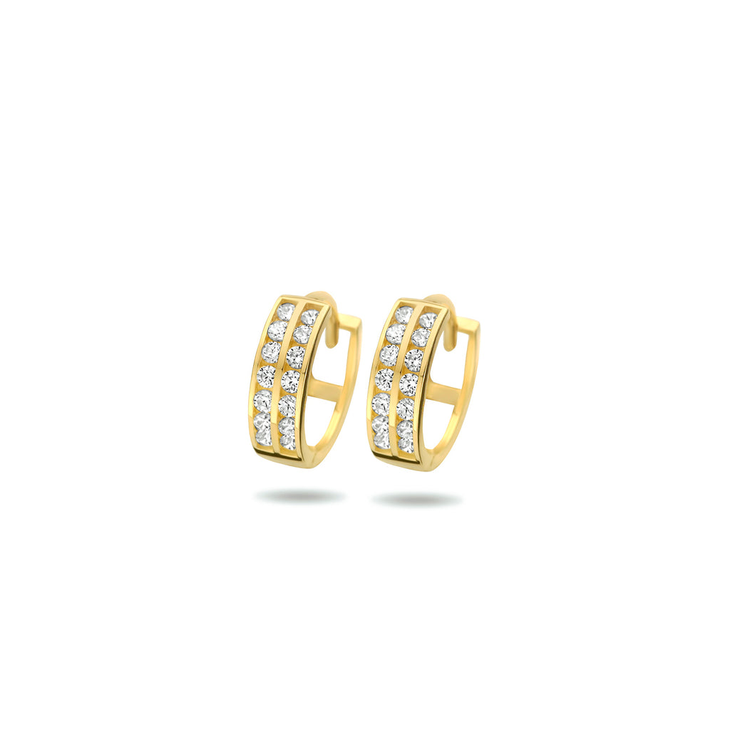 Klapoorringen zirkonia 11.5 mm