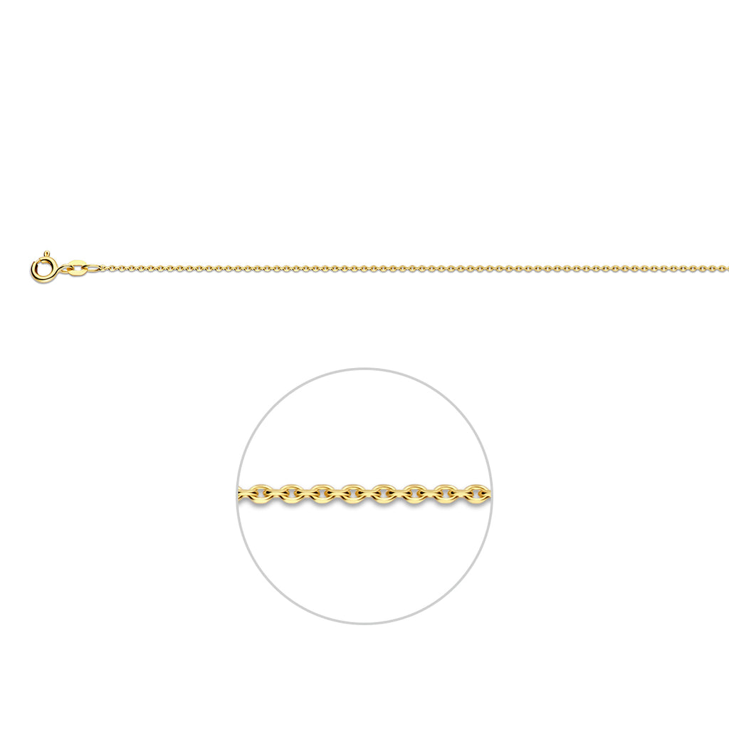 Collier anker schakel - goud