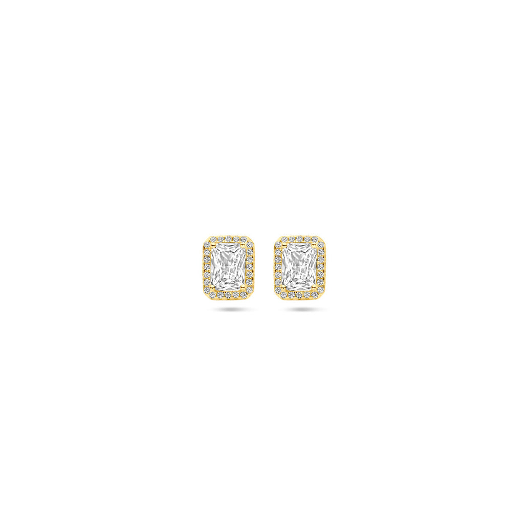 Oorknoppen zirkonia halo 9.5 mm 1 micron