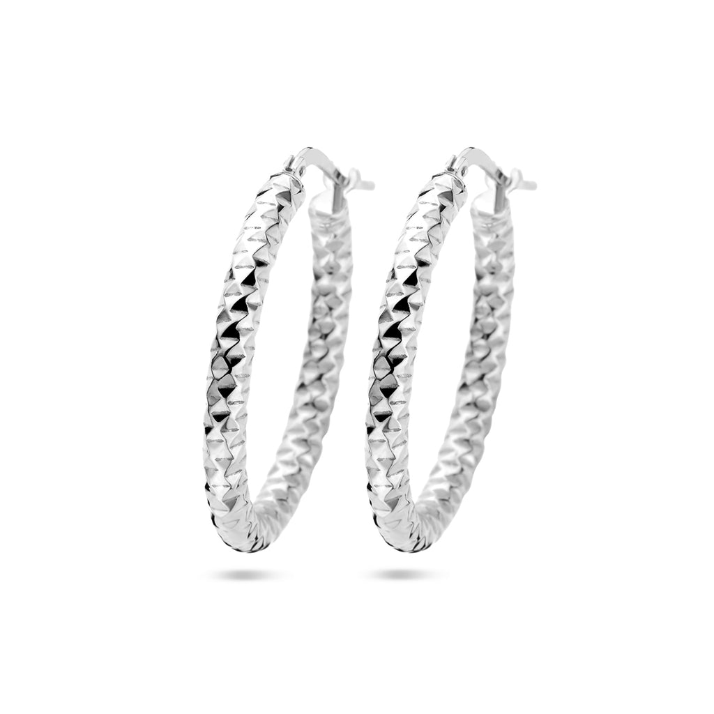 Oorringen 3.0 mm ronde buis gediamanteerd