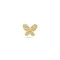 Flat back piercing vlinder zirkonia 4.5 mm