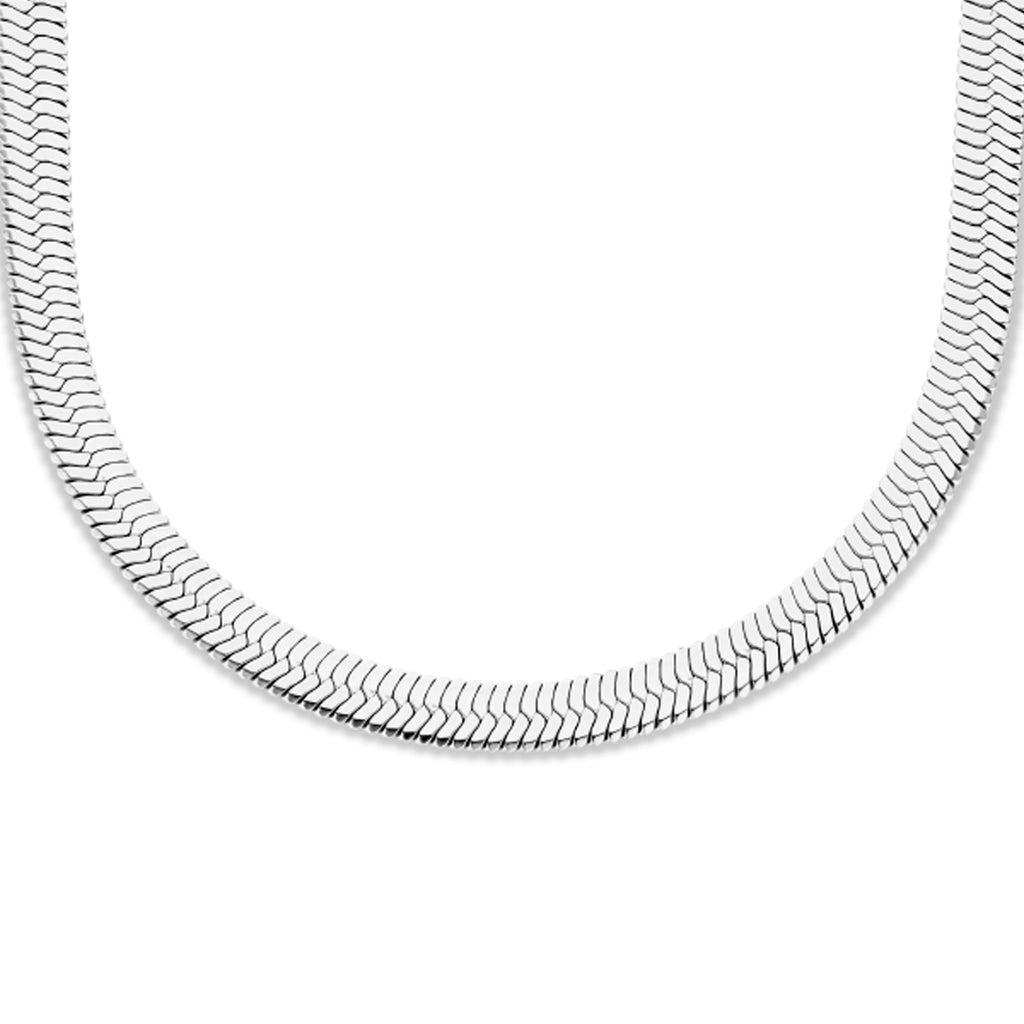 Collier slang plat 6.3 mm 42 cm