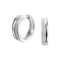 Klapoorringen diamant 0.09ct (2x 0.045ct) h si