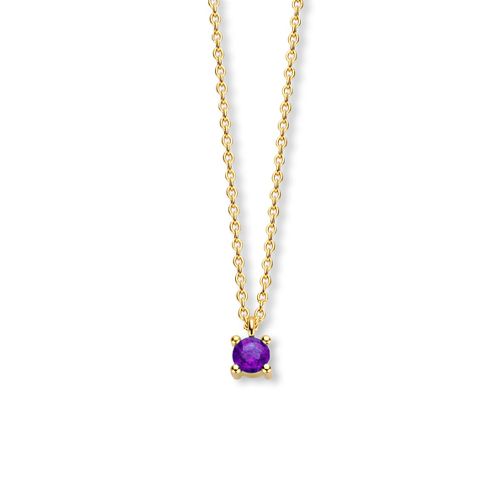 Collier met geboortesteen 40 - 42 - 44 cm