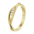 14krt gouden ring met diamant maat 17