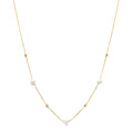 Collier bolletjes en parels 42 - 45 cm