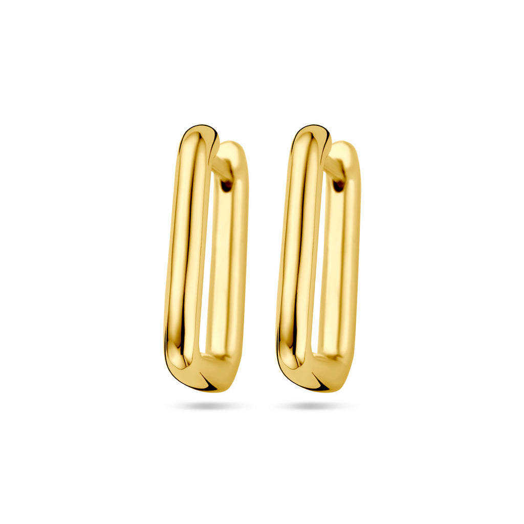 Klapoorringen - verguld zilver