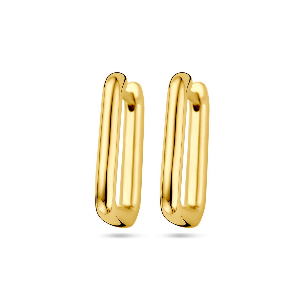 Klapoorringen - verguld zilver