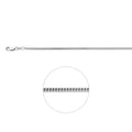 Collier - gourmet - 2.4mm - zilver - gerhodineerd - 1329686