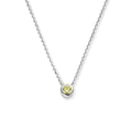 Collier met geboortesteen zirkonia 41 + 4 cm