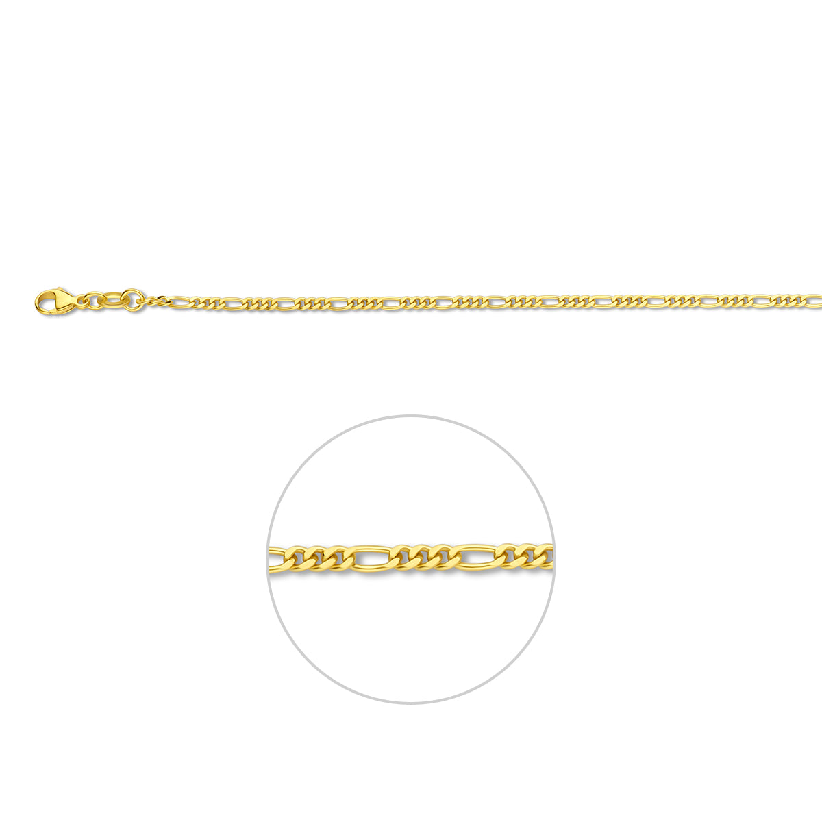 Collier figaro 2.3 mm