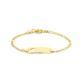 Graveerarmband figaro hart plaat 5.0 mm