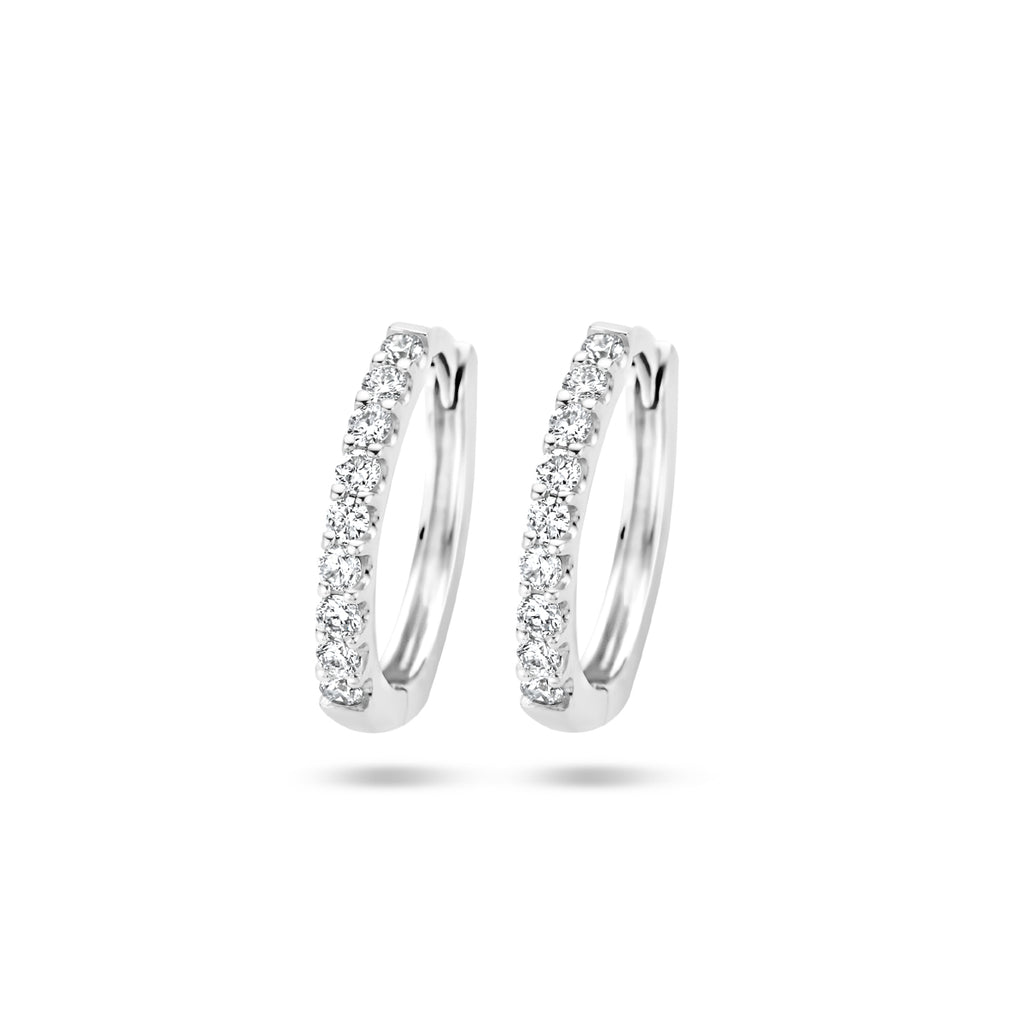 Klapoorringen diamant 0.20ct (2x0.10ct) g si