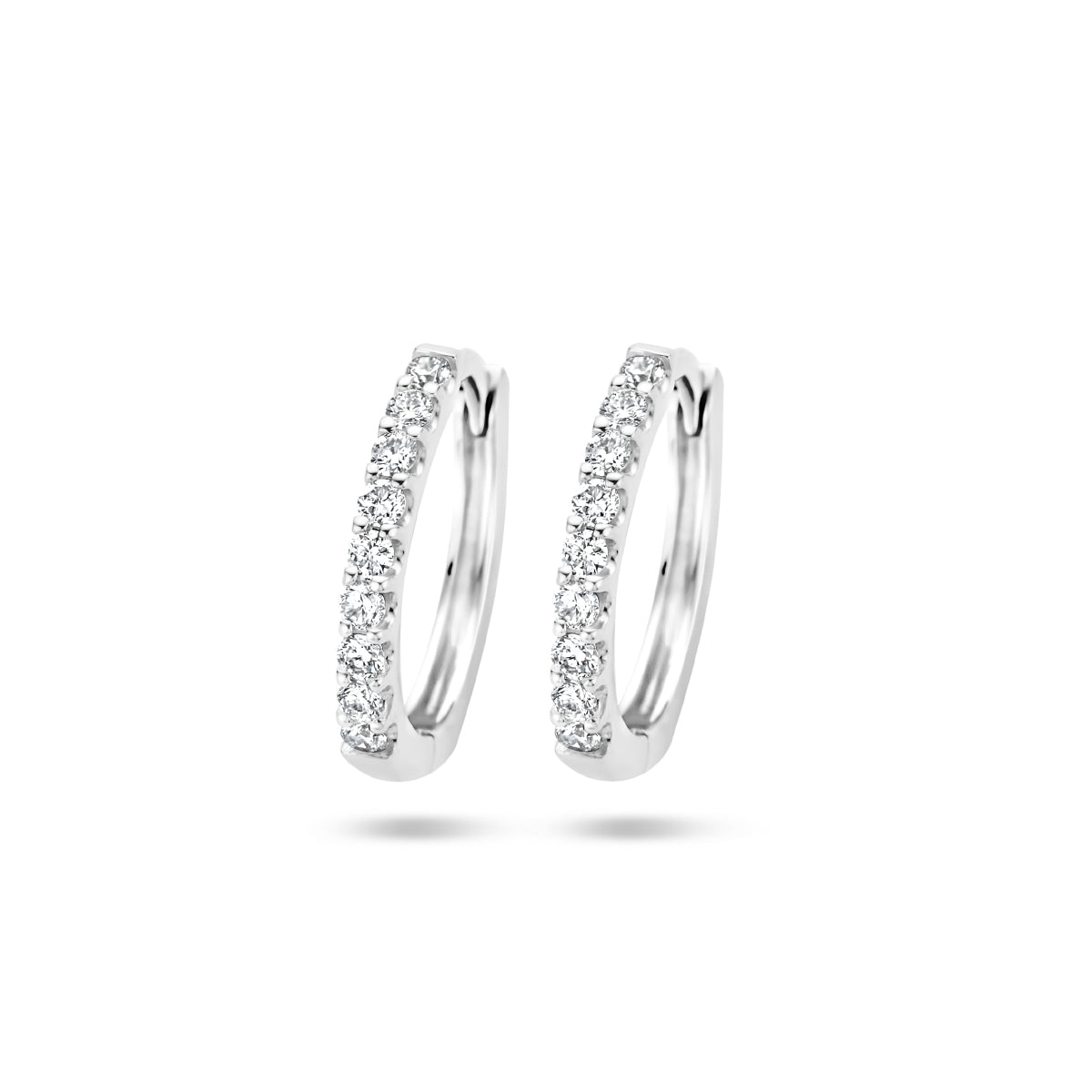 Klapoorringen diamant 0.20ct (2x0.10ct) g si