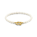Armband parels 18.5 cm met groot springslot