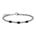 Armband saffier en zirkonia 17.5 + 3.5 cm