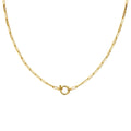 Collier paperclip vierkante buis 3.0 mm 45 cm met groot springslot