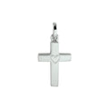 Zilver gerhodineerd kruis bedels