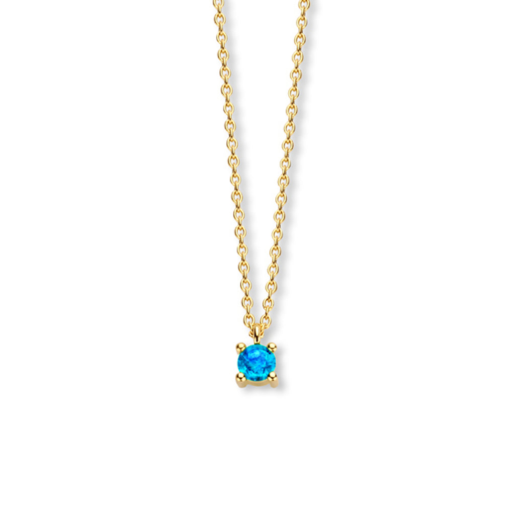 Collier met geboortesteen 40 - 42 - 44 cm