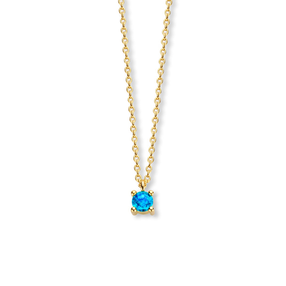 Collier met geboortesteen 40 - 42 - 44 cm