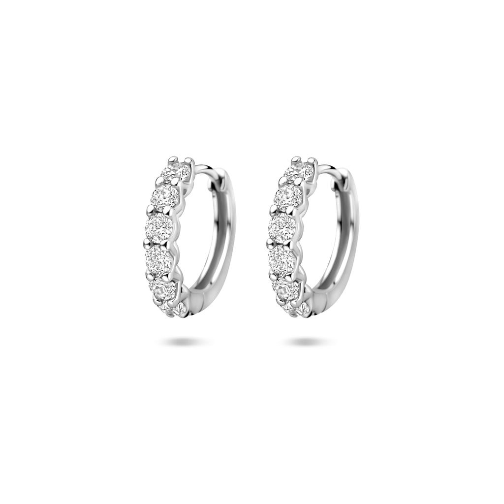 Klapoorringen zirkonia 14.5 mm