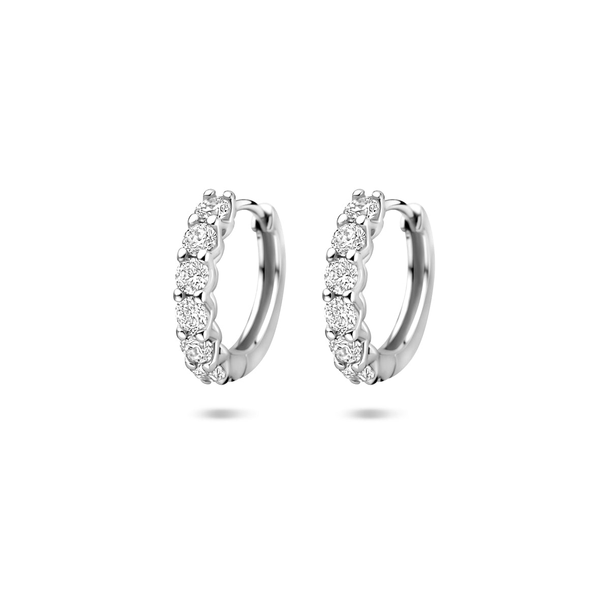 Klapoorringen zirkonia 14.5 mm