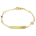 Graveerarmband hart plaat 4 mm 11 - 13 cm