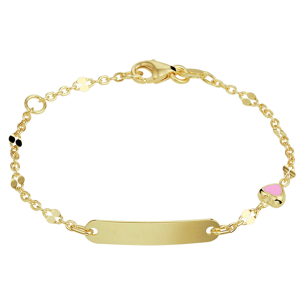 Graveerarmband hart plaat 4 mm 11 - 13 cm
