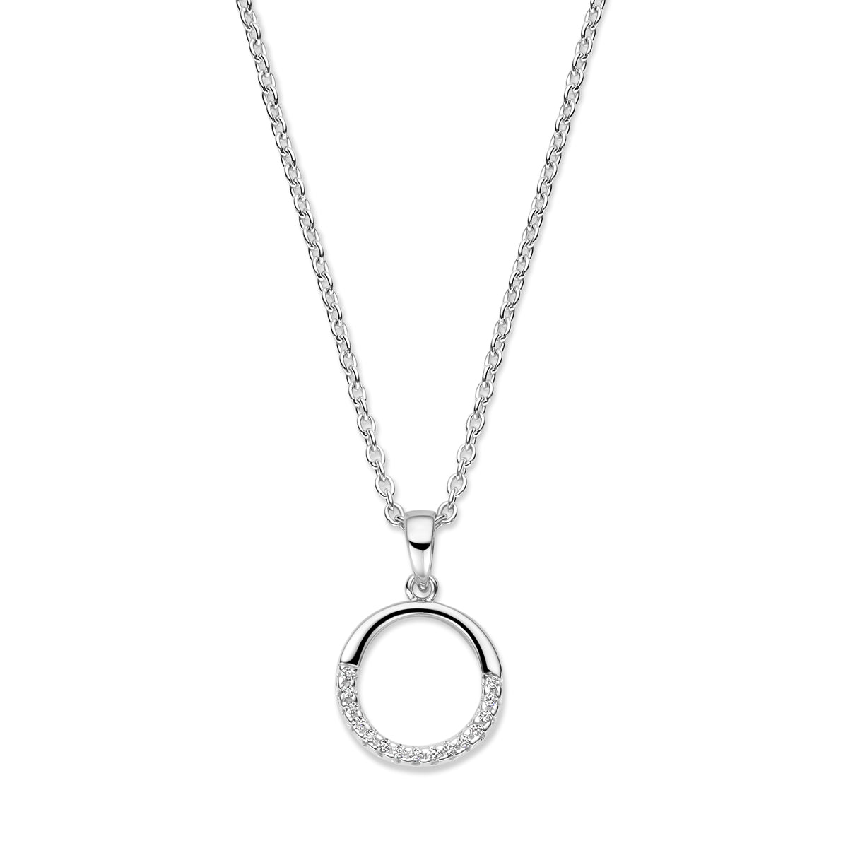 Collier zirkonia dames 45cm