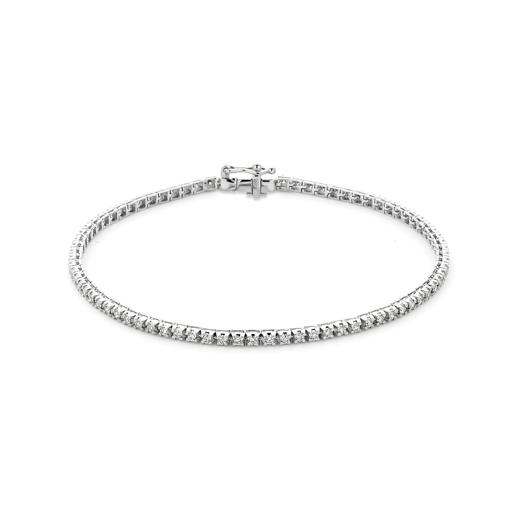 Tennisarmband lab grown diamant 1.00ct f vs 2.1 mm 17.5 cm